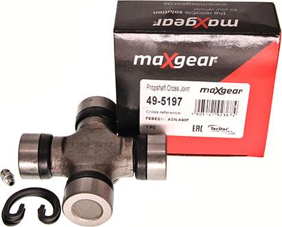 Maxgear 49-5197 - Шарнир, продольный вал autospares.lv