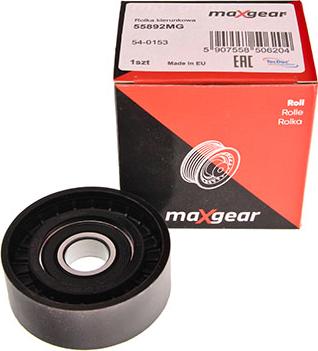 Maxgear 54-0153 - Ролик, поликлиновый ремень autospares.lv