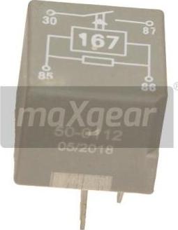 Maxgear 50-0112 - Реле, топливный насос autospares.lv