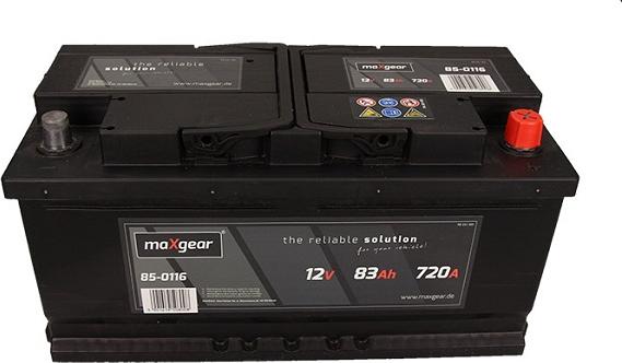 Maxgear 583400072 D722 - Стартерная аккумуляторная батарея, АКБ autospares.lv