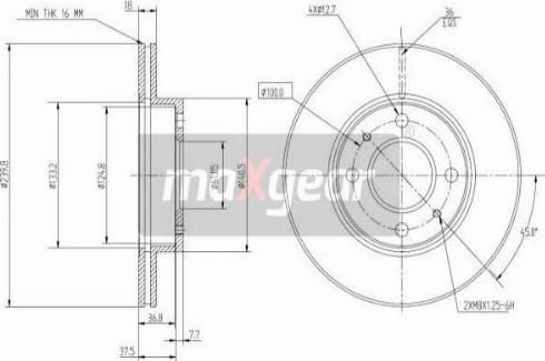 Maxgear 19-0952 - Тормозной диск autospares.lv