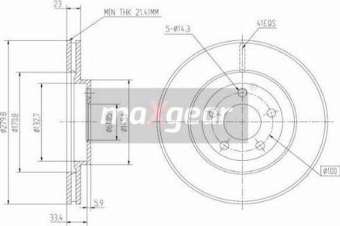 Maxgear 19-0916MAX - Тормозной диск autospares.lv