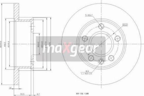 Maxgear 19-0983MAX - Тормозной диск autospares.lv