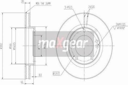 Maxgear 19-0938 - Тормозной диск autospares.lv