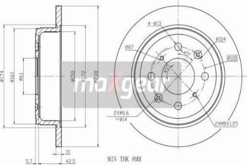 Maxgear 19-0921MAX - Тормозной диск autospares.lv