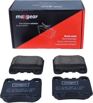 Maxgear 19-0402 - Тормозные колодки, дисковые, комплект autospares.lv