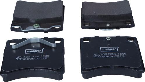 Maxgear 19-0438 - Тормозные колодки, дисковые, комплект autospares.lv