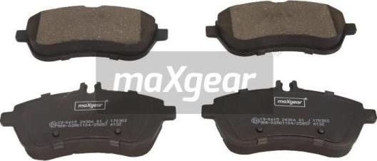 Maxgear 19-0615 - Тормозные колодки, дисковые, комплект autospares.lv