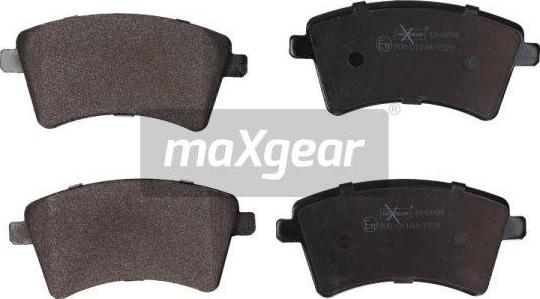 Maxgear 19-0899 - Тормозные колодки, дисковые, комплект autospares.lv