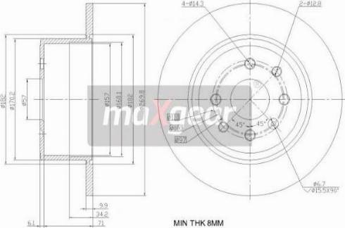 Maxgear 19-0848 - Тормозной диск autospares.lv