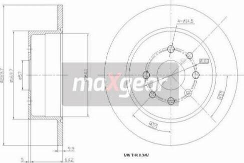 Maxgear 19-0788MAX - Тормозной диск autospares.lv