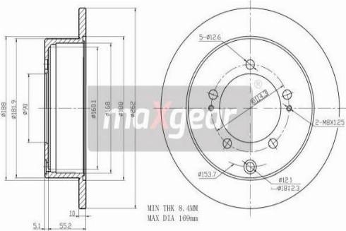 Maxgear 19-1948MAX - Тормозной диск autospares.lv