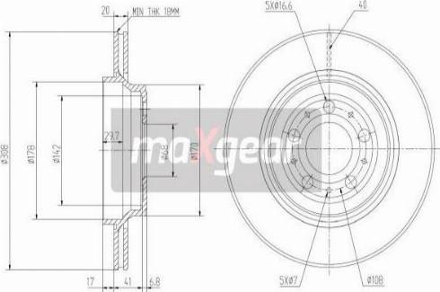 Maxgear 19-1950 - Тормозной диск autospares.lv