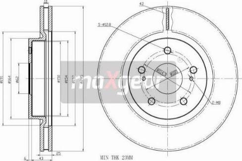 Maxgear 19-1952MAX - Тормозной диск autospares.lv