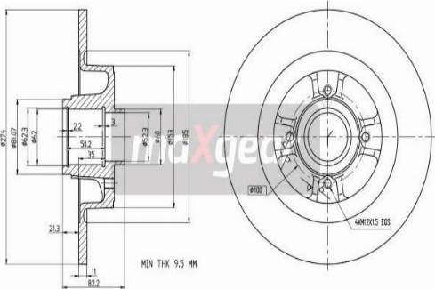 Maxgear 19-1910 - Тормозной диск autospares.lv