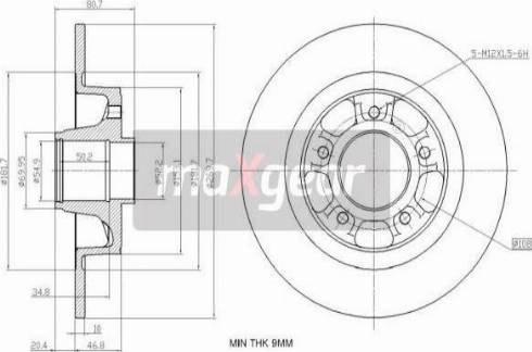 Maxgear 19-1977 - Тормозной диск autospares.lv