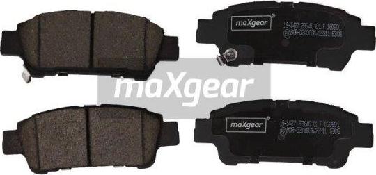 Maxgear 19-1427 - Тормозные колодки, дисковые, комплект autospares.lv