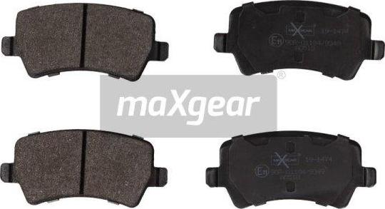 Maxgear 19-1474 - Тормозные колодки, дисковые, комплект autospares.lv