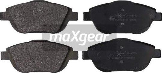 Maxgear 19-1553 - Тормозные колодки, дисковые, комплект autospares.lv