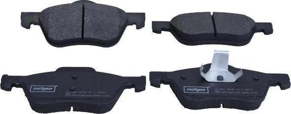 Maxgear 19-1561 - Тормозные колодки, дисковые, комплект autospares.lv