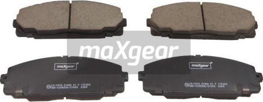 Maxgear 19-1509 - Тормозные колодки, дисковые, комплект autospares.lv