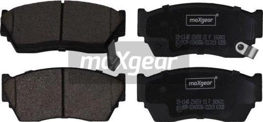 Maxgear 19-1148 - Тормозные колодки, дисковые, комплект autospares.lv