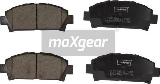 Maxgear 19-1151 - Тормозные колодки, дисковые, комплект autospares.lv