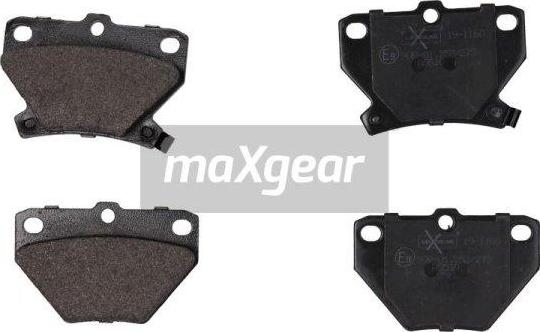 Maxgear 19-1160 - Тормозные колодки, дисковые, комплект autospares.lv