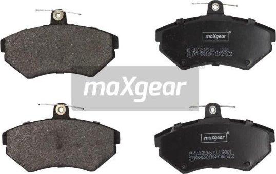Maxgear 19-1110 - Тормозные колодки, дисковые, комплект autospares.lv