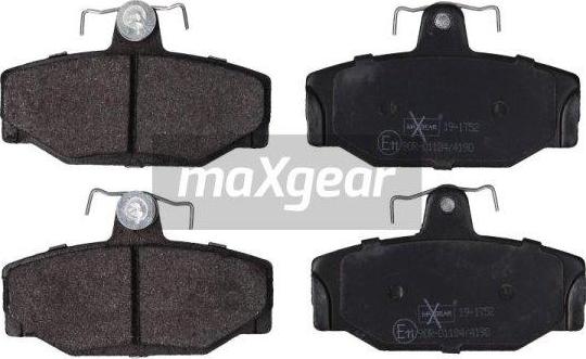 Maxgear 19-1752 - Тормозные колодки, дисковые, комплект autospares.lv