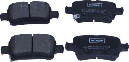 Maxgear 19-3656 - Тормозные колодки, дисковые, комплект autospares.lv