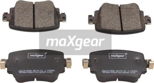 Maxgear 19-3058 - Тормозные колодки, дисковые, комплект autospares.lv