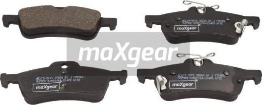 Maxgear 19-3015 - Тормозные колодки, дисковые, комплект autospares.lv