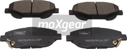 Maxgear 19-3010 - Тормозные колодки, дисковые, комплект autospares.lv