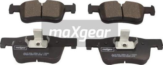 Maxgear 19-3036 - Тормозные колодки, дисковые, комплект autospares.lv