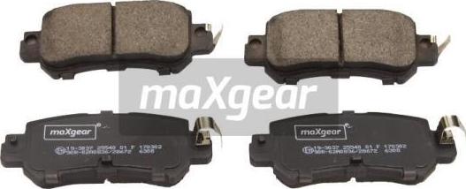 Maxgear 19-3037 - Тормозные колодки, дисковые, комплект autospares.lv