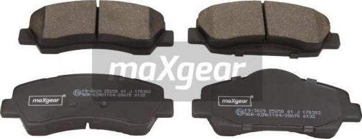 Maxgear 19-3029 - Тормозные колодки, дисковые, комплект autospares.lv