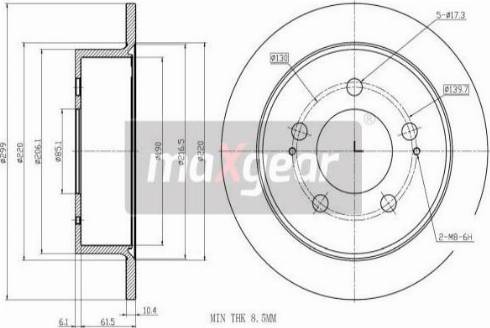 Maxgear 19-3199 - Тормозной диск autospares.lv