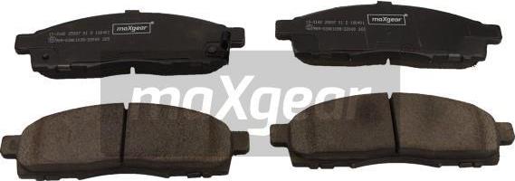 Maxgear 19-3160 - Тормозные колодки, дисковые, комплект autospares.lv