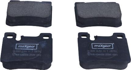 Maxgear 19-3101 - Тормозные колодки, дисковые, комплект autospares.lv