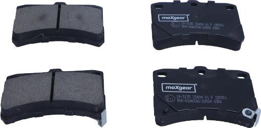 Maxgear 19-3135 - Тормозные колодки, дисковые, комплект autospares.lv