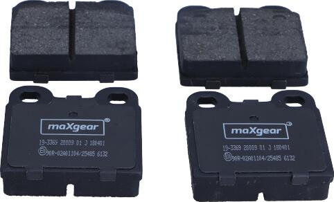 Maxgear 19-3369 - Тормозные колодки, дисковые, комплект autospares.lv