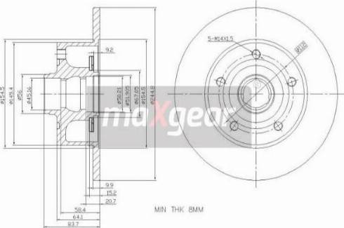 Maxgear 19-3362 - Тормозной диск autospares.lv