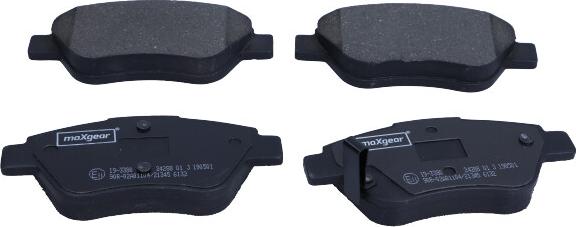 Maxgear 19-3380 - Тормозные колодки, дисковые, комплект autospares.lv
