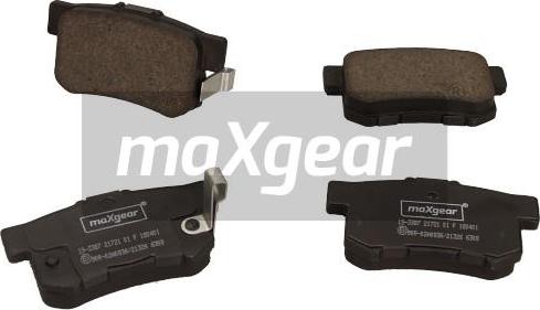 Maxgear 19-3387 - Тормозные колодки, дисковые, комплект autospares.lv