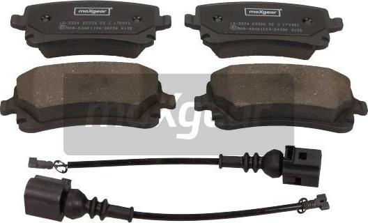 Maxgear 19-3324 - Тормозные колодки, дисковые, комплект autospares.lv