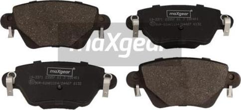 Maxgear 19-3371 - Тормозные колодки, дисковые, комплект autospares.lv