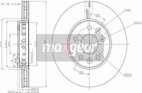 Maxgear 19-3241 - Тормозной диск autospares.lv