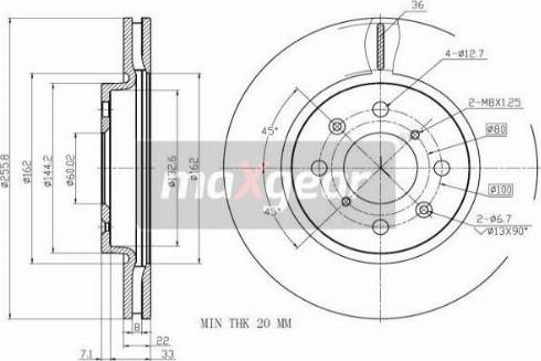 Maxgear 19-3200 - Тормозной диск autospares.lv