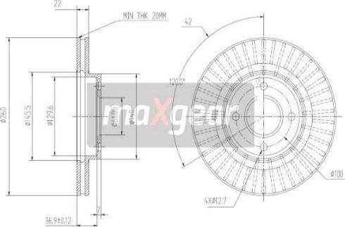 Maxgear 19-3218 - Тормозной диск autospares.lv